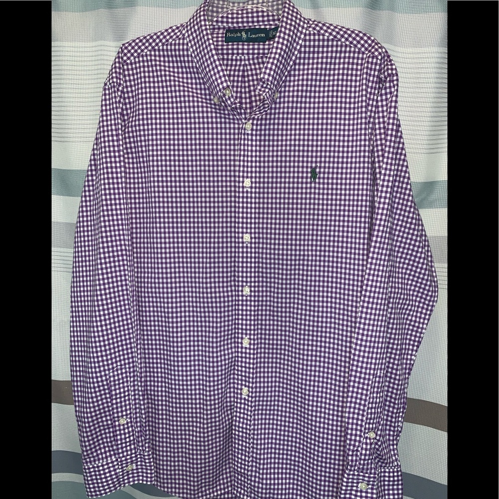 Ralph Lauren Purple/White Checked Shirt
